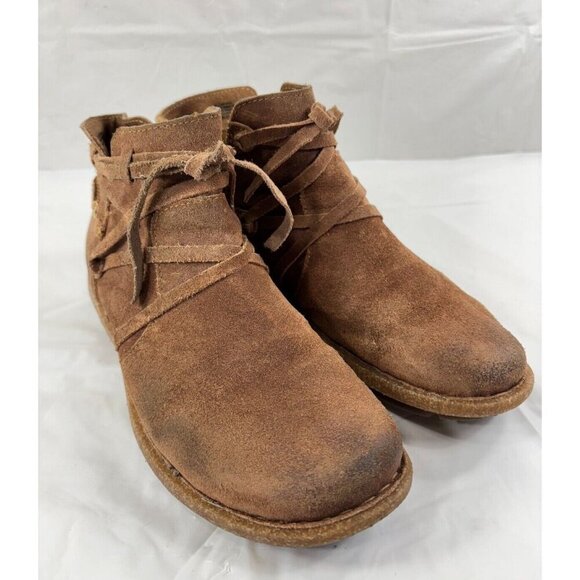 Børn Tarkiln F59102 Brown Suede Ankle Bootie Women's Size 7 - Picture 1 of 12